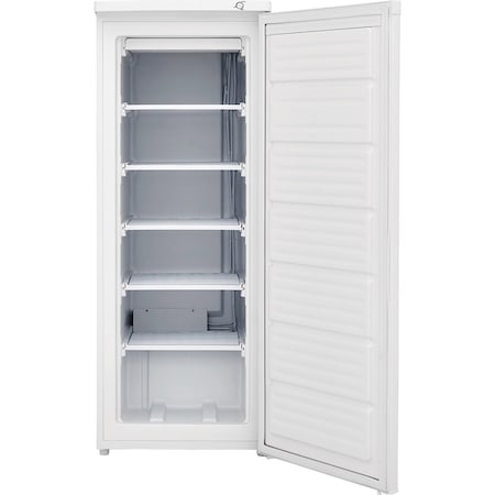 Frigidaire 6 Cu ft Manual Defrost Upright Freezer with Reversible Door and Wire Shelves FFUM0623AW